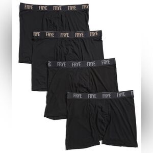 FRYE S Black Performance Bamboo Blend Fly Front Boxer Briefs Pack of 4